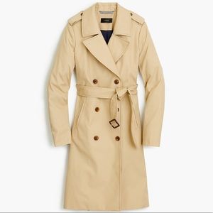 NWOT J. Crew Classic Tan Trench Coat in 00 Petite